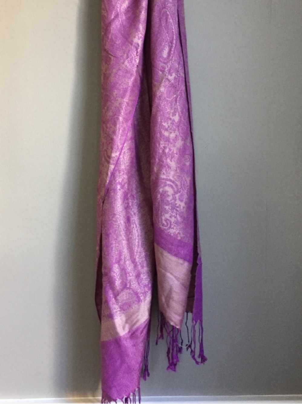 Soft Bohemian Purple Scarf - Picture 2 of 3